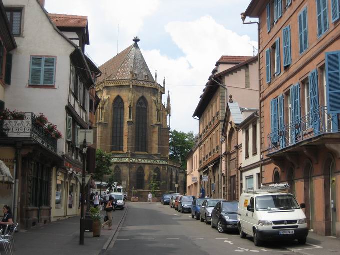 Rue de l`Eglise in Colmar