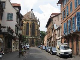 Rue de l`Eglise in Colmar