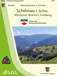 Wanderkarte Schnau im Schwarzwald | Alte Wanderkarte