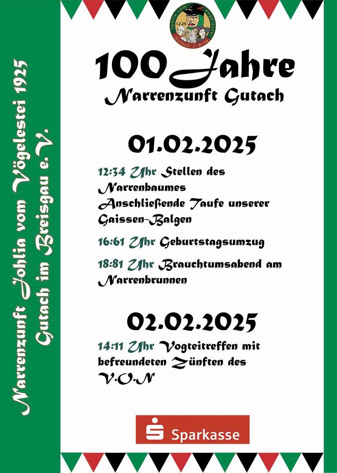 100 Jahre Narrenzunft Gutach