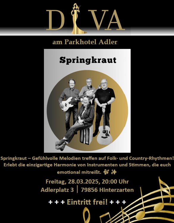 Musikalischer Abend Hinterzarten: QuartettSpringkraut